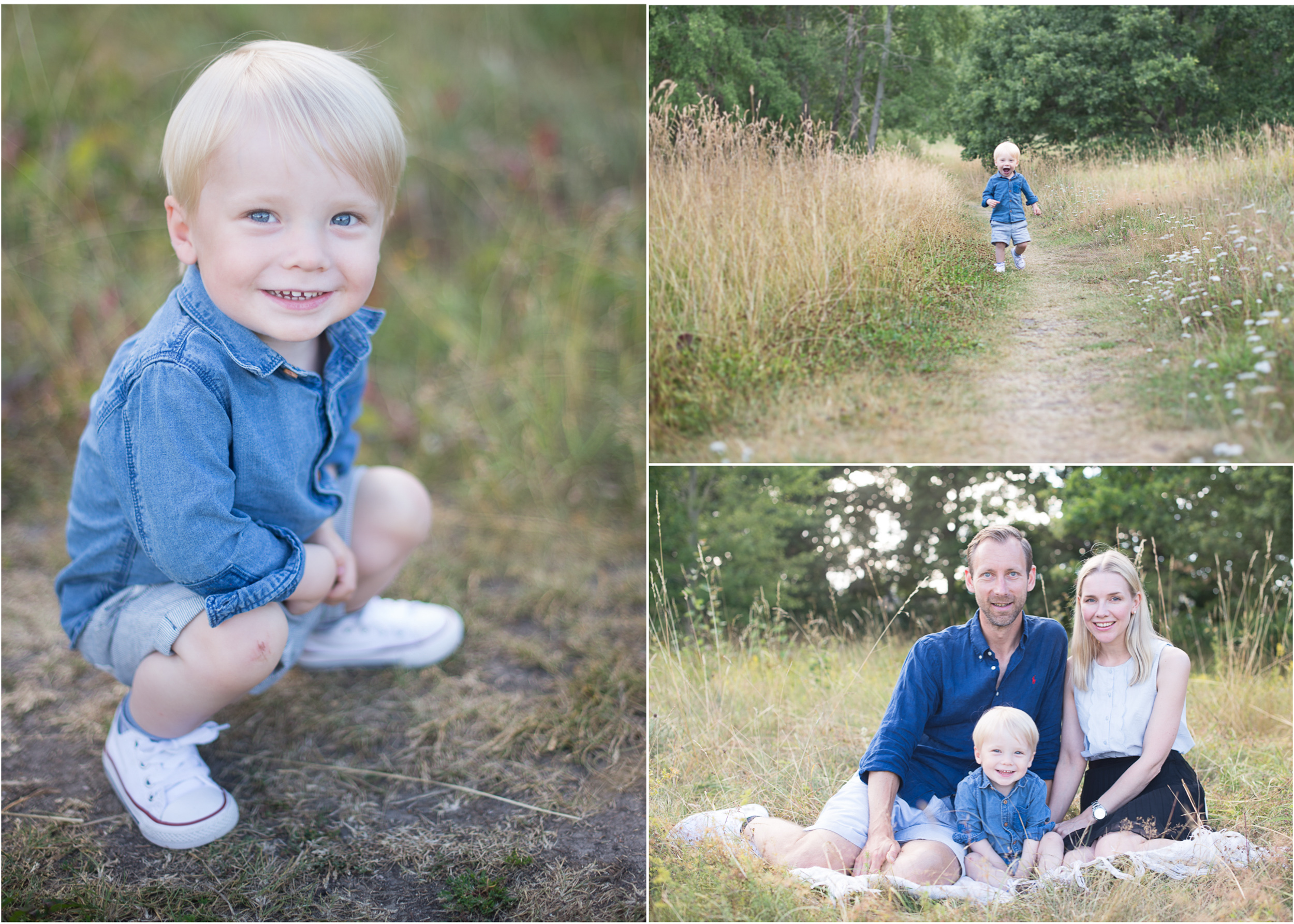 Barn och familj Fotograf utomhusfotografering äng Täby