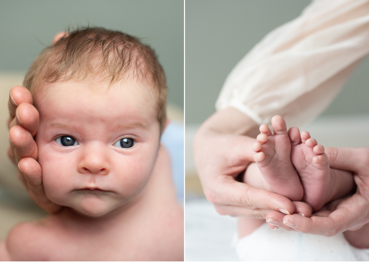 Nyföddfotografering babyfötter Blicka studio